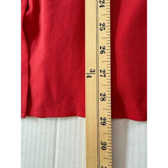 Anna & Frank Red 100% Silk Womens Button-Up Blouse 3/4 Sleeve 3X Office Festival - Picture 5 of 10